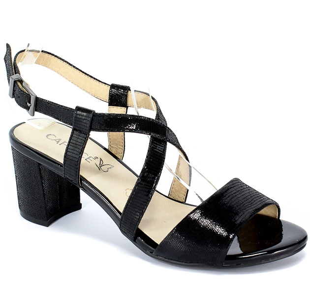 Sandały Caprice 9-28300-22 010 Black Reptile