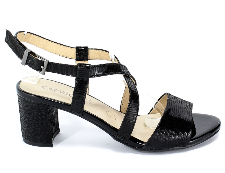 Sandały Caprice 9-28300-22 010 Black Reptile