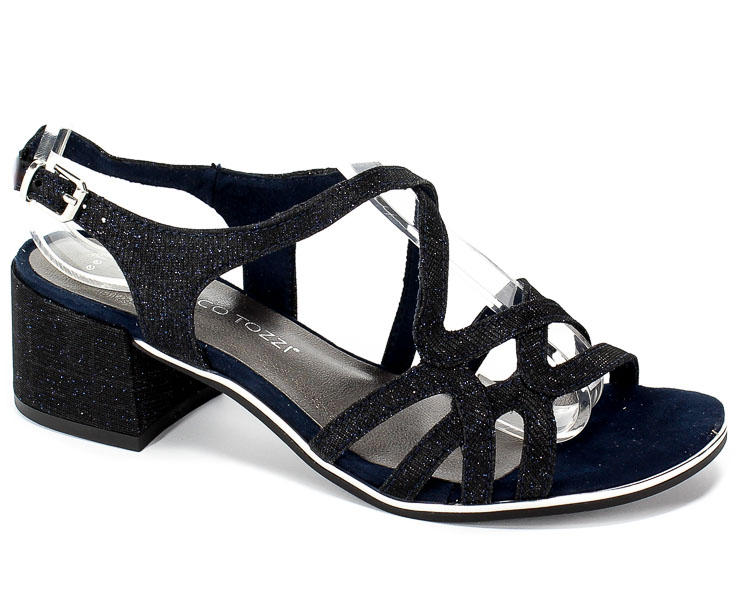 Sandały Marco Tozzi 2-28222-32 824 Navy Metallic