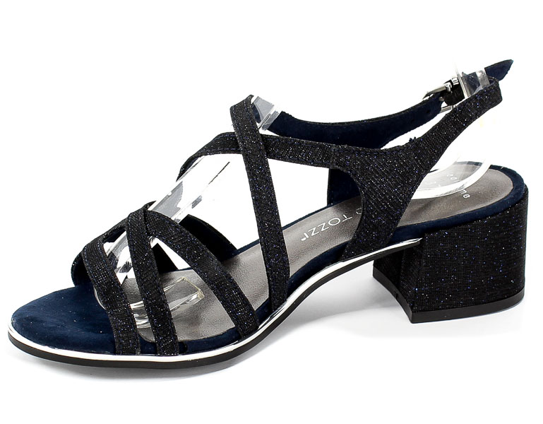 Sandały Marco Tozzi 2-28222-32 824 Navy Metallic
