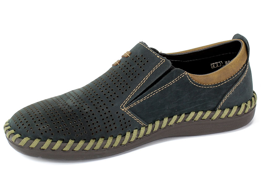 Półbuty Letnie Rieker B2477-14 Blue