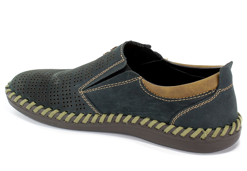 Półbuty Letnie Rieker B2477-14 Blue