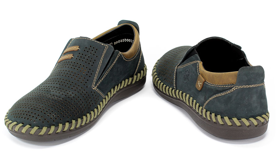 Półbuty Letnie Rieker B2477-14 Blue