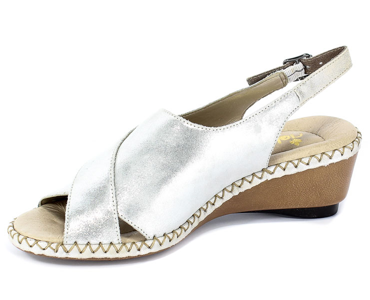 Sandały Rieker 66170-90 Silver/Platinum