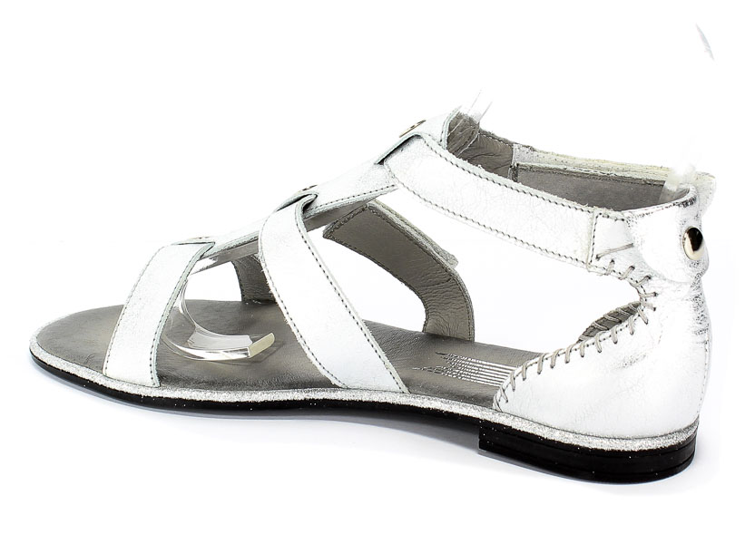 Sandały Lemar 40035 Przecier.Kryształ Srebro