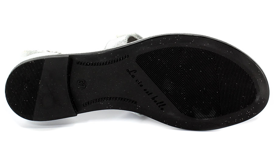 Sandały Lemar 40035 Przecier.Kryształ Srebro