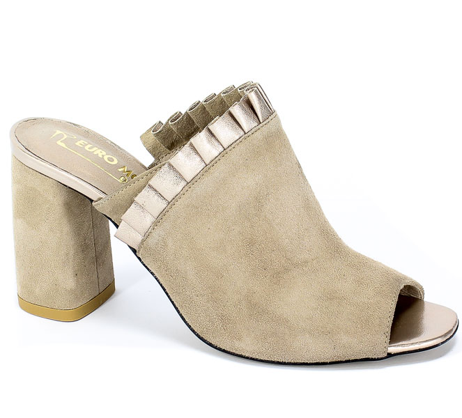 Klapki Euro Moda 19 2986/001-P Beż