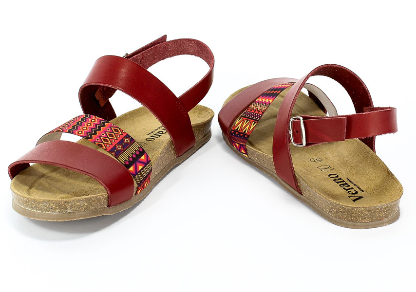 Sandały Verano 2848 Rojo Ad Elastico Fantasia