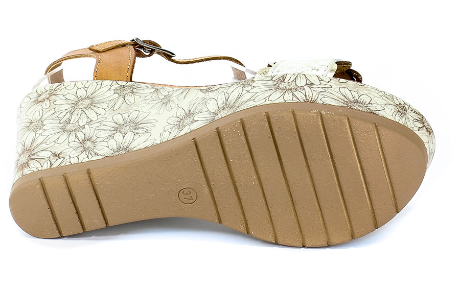 Sandały Verano 8018 Picasso Jolie Blanco Platino Tostado