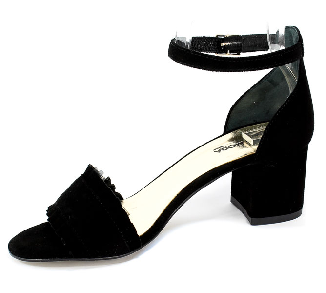 Sandały Euro Moda ChB 19 92233 Zamsz Czarny