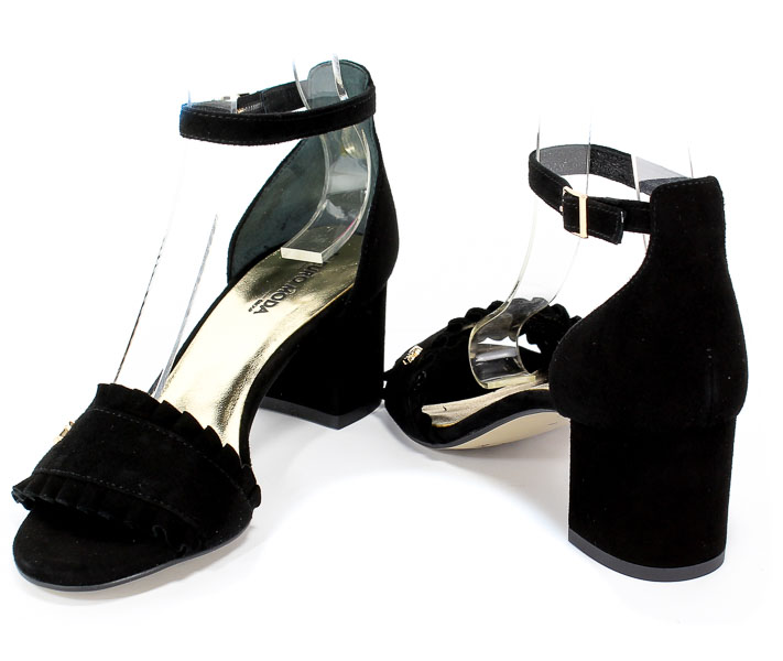 Sandały Euro Moda ChB 19 92233 Zamsz Czarny