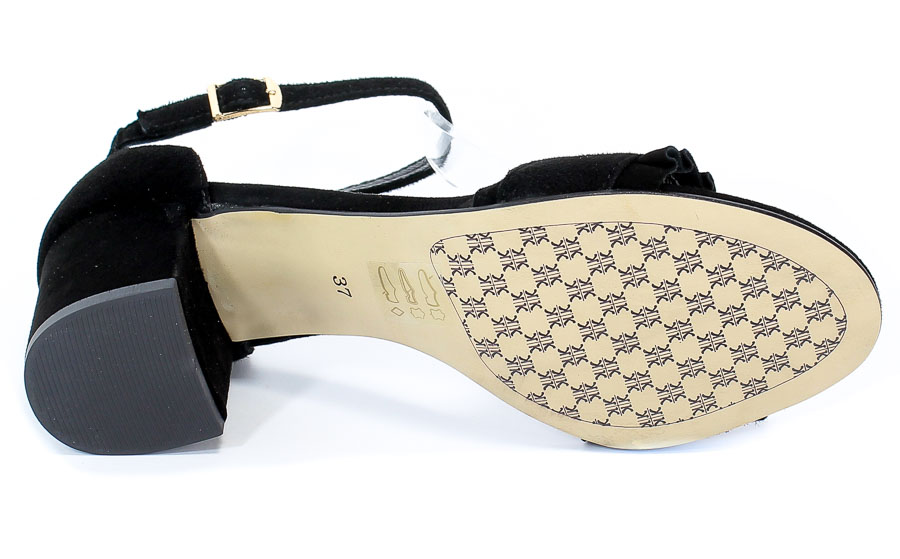 Sandały Euro Moda ChB 19 92233 Zamsz Czarny