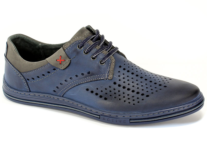 Półbuty Letnie Polbut 402L Blu/140