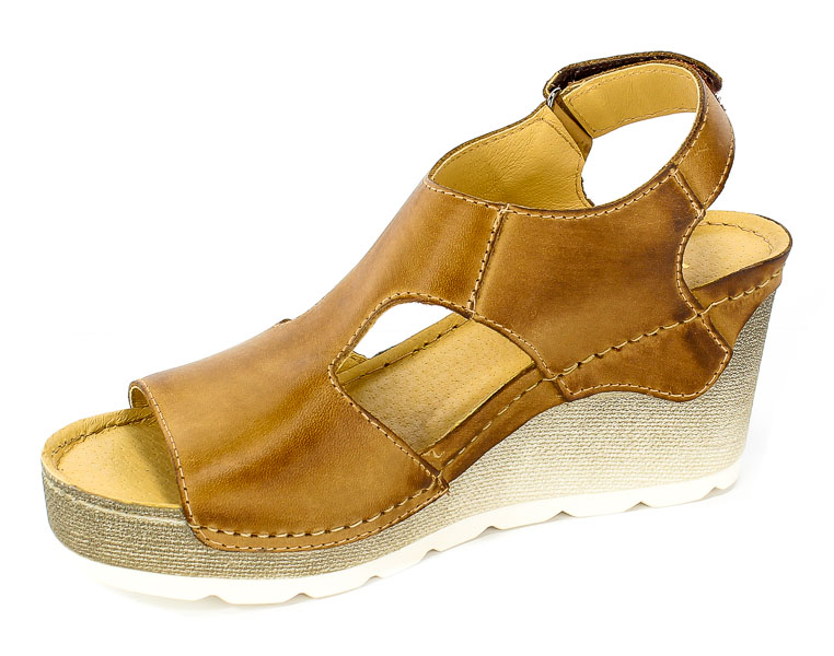 Sandały Dolce Pietro 0888-006-01-1 Brąz Jasny