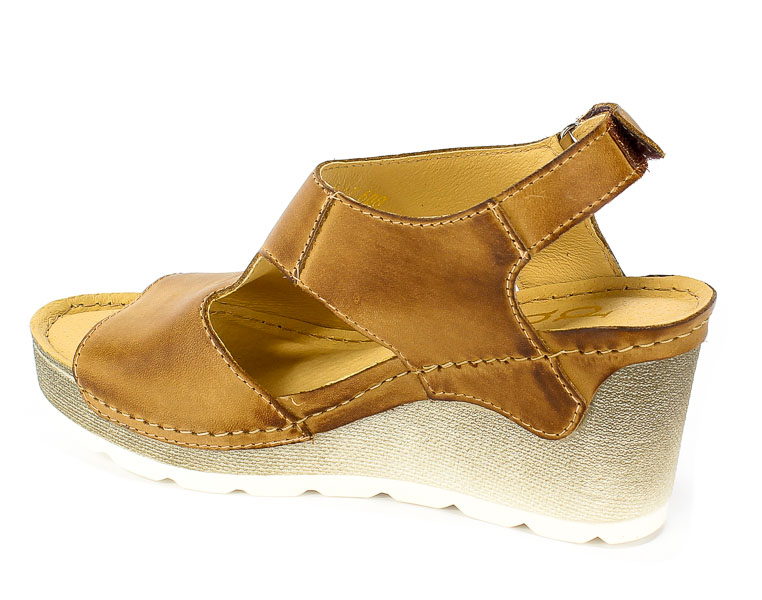 Sandały Dolce Pietro 0888-006-01-1 Brąz Jasny