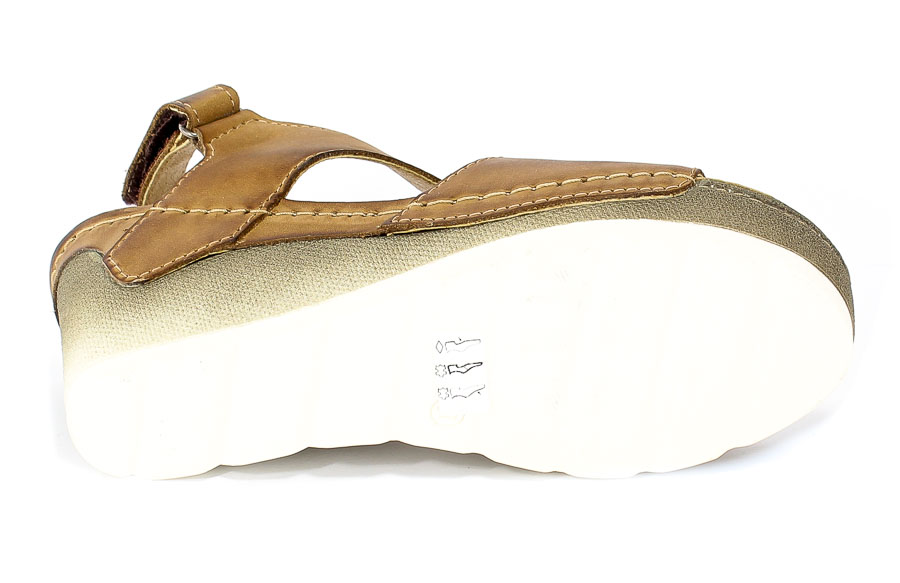 Sandały Dolce Pietro 0888-006-01-1 Brąz Jasny