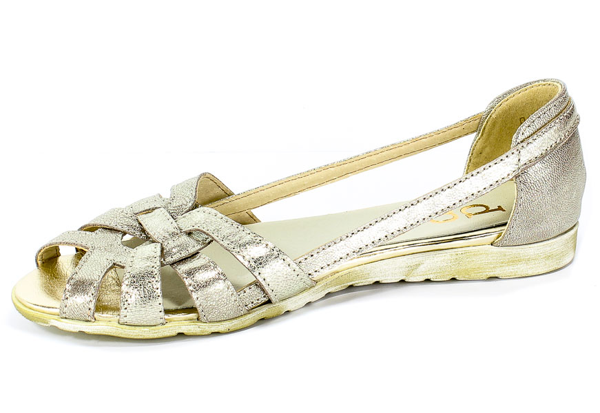 Baleriny Letnie Dolce Pietro 2020-125-01-2 Platyna Koza
