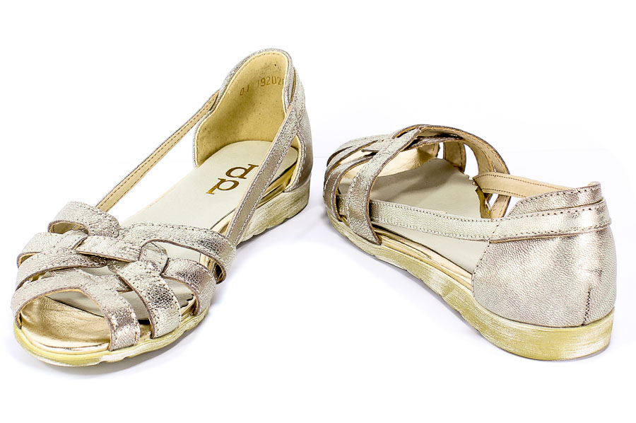 Baleriny Letnie Dolce Pietro 2020-125-01-2 Platyna Koza