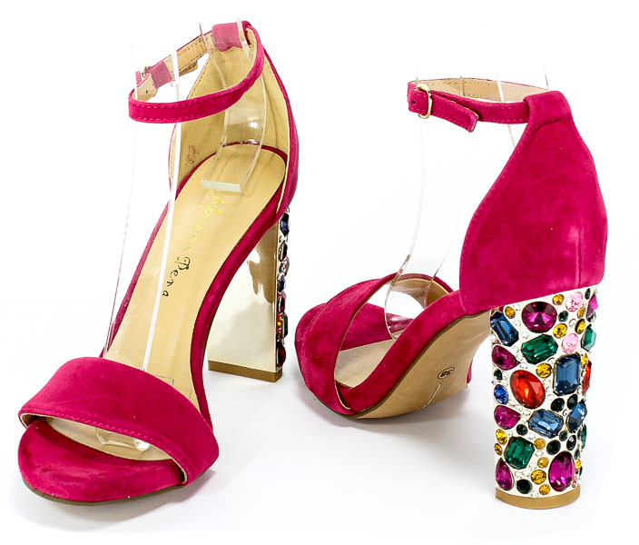 Sandały Alma En Pena V19310 Suede Fuxia