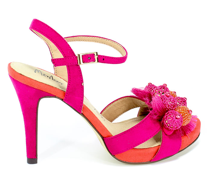 Sandały Menbur 20385 0033 Fuschia/Fuschia