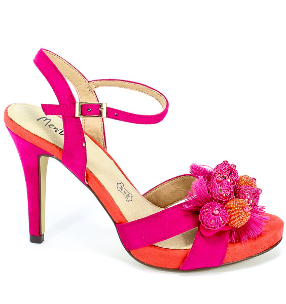 Sandały Menbur 20385 0033 Fuschia/Fuschia