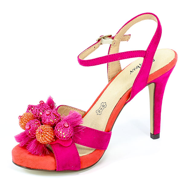 Sandały Menbur 20385 0033 Fuschia/Fuschia