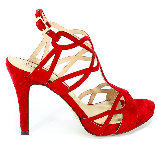 Sandały Menbur 20371 0076 Rojo Brillant/Bright Red