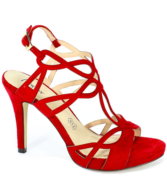 Sandały Menbur 20371 0076 Rojo Brillant/Bright Red