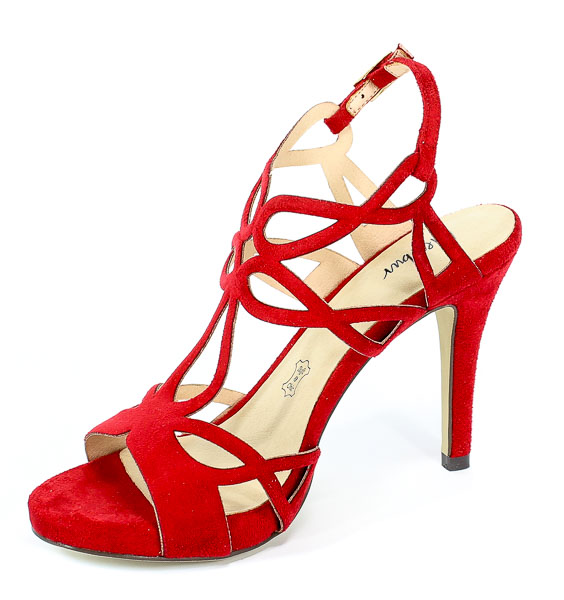Sandały Menbur 20371 0076 Rojo Brillant/Bright Red