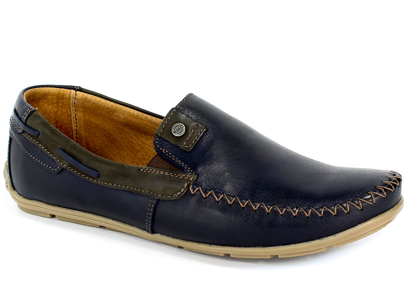 Mokasyny Riko 878 Juma Blue II/Brąz
