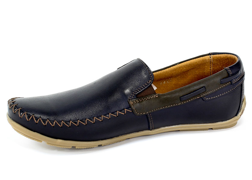 Mokasyny Riko 878 Juma Blue II/Brąz