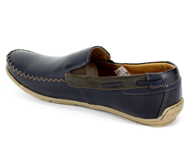 Mokasyny Riko 878 Juma Blue II/Brąz