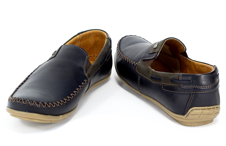 Mokasyny Riko 878 Juma Blue II/Brąz
