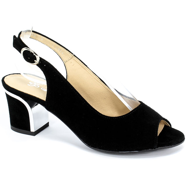 Sandały Grodecki 1112 Czarny Zamsz