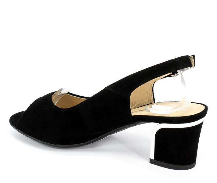 Sandały Grodecki 1112 Czarny Zamsz