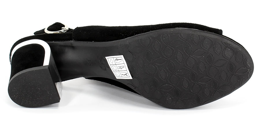 Sandały Grodecki 1112 Czarny Zamsz