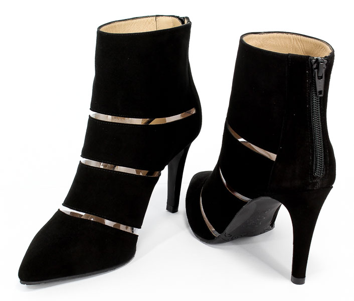 Botki Brenda Zaro T3436 Velour Black