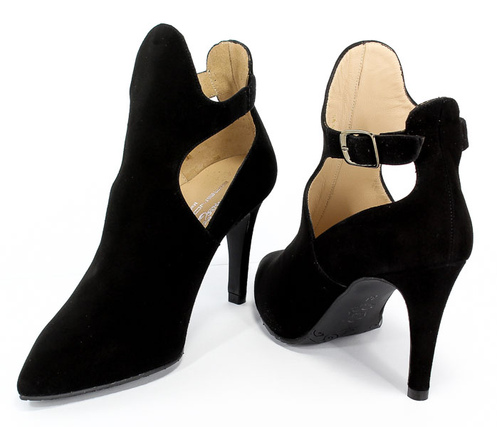 Botki Letnie Brenda Zaro T3439 Suede Black