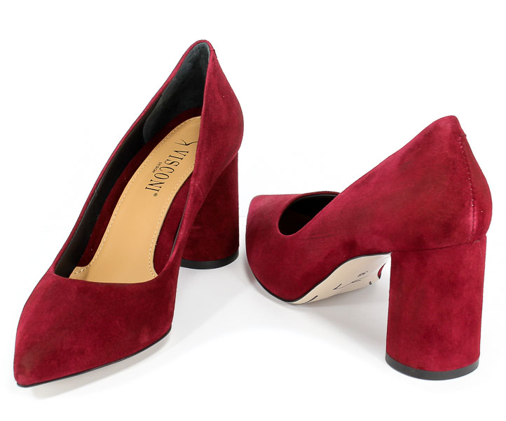 Czółenka Visconi 7368259/986 Bordo Wel
