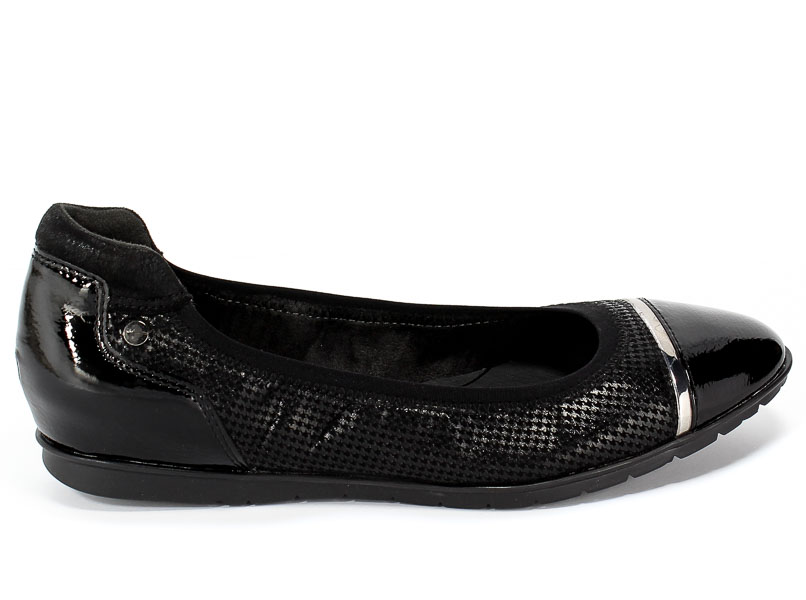 Baleriny Tamaris 1-22103-23 098 Black Comb Czarny