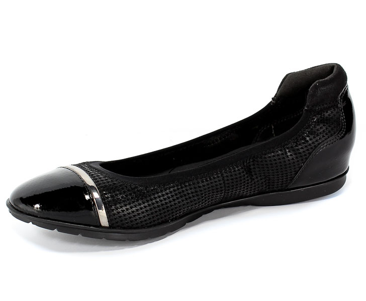 Baleriny Tamaris 1-22103-23 098 Black Comb Czarny