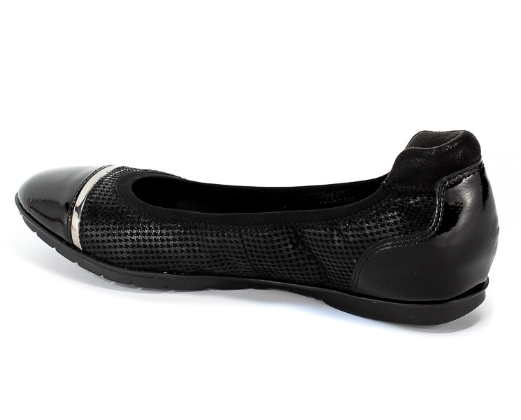 Baleriny Tamaris 1-22103-23 098 Black Comb Czarny