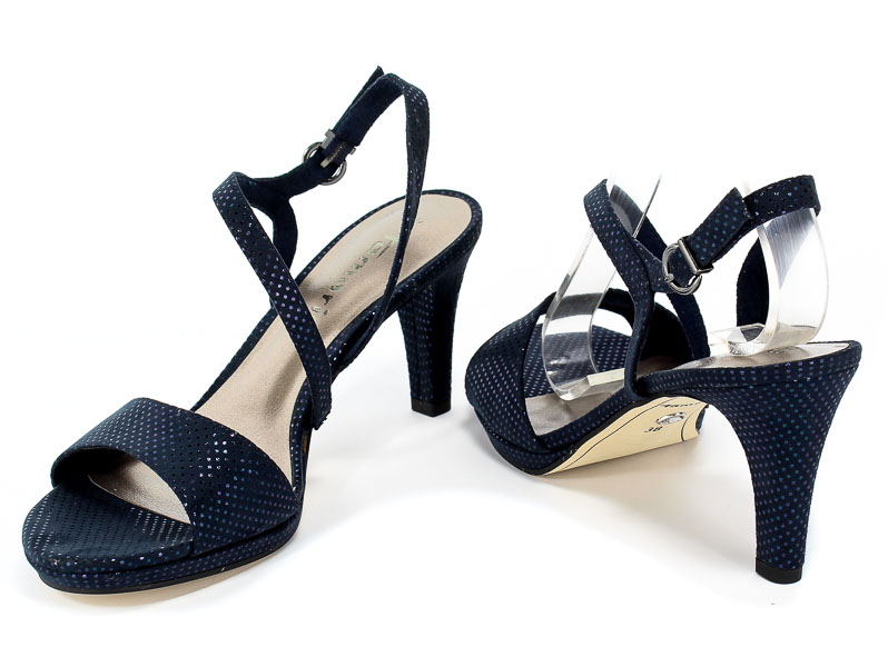 Sandały Tamaris 1-28318-22 888 Navy Dots Granat
