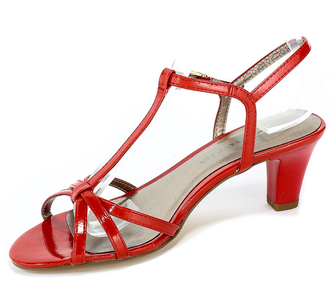 Sandały Tamaris 1-28329-22 520 Chili Patent Czerwony
