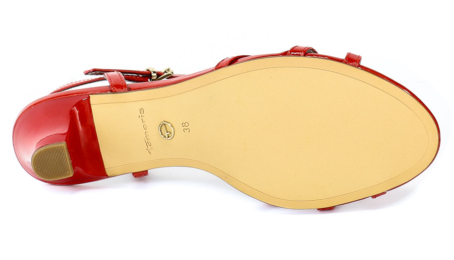 Sandały Tamaris 1-28329-22 520 Chili Patent Czerwony