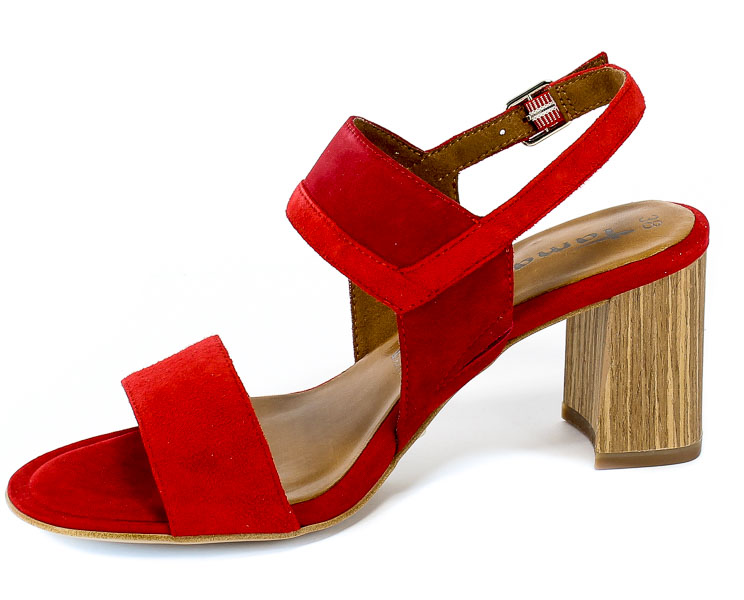 Sandały Tamaris 1-28358-22 573 Fire/CHerry Czerwony