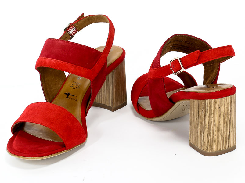 Sandały Tamaris 1-28358-22 573 Fire/CHerry Czerwony