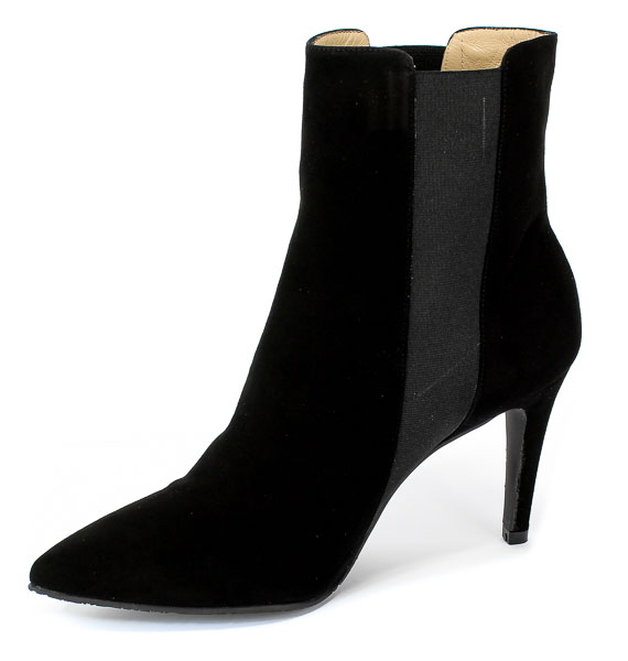 Botki Brenda Zaro T3443 Velour Black Czarny
