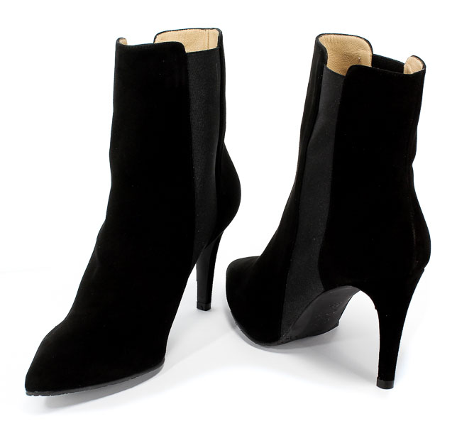 Botki Brenda Zaro T3443 Velour Black Czarny