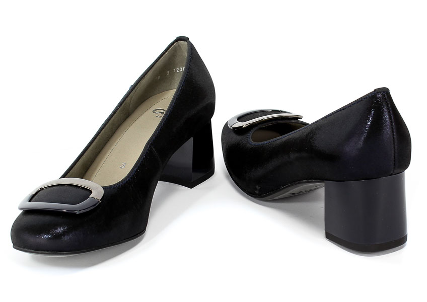 Czółenka Ara 12-35534-76 Satinocalf Blau Granat